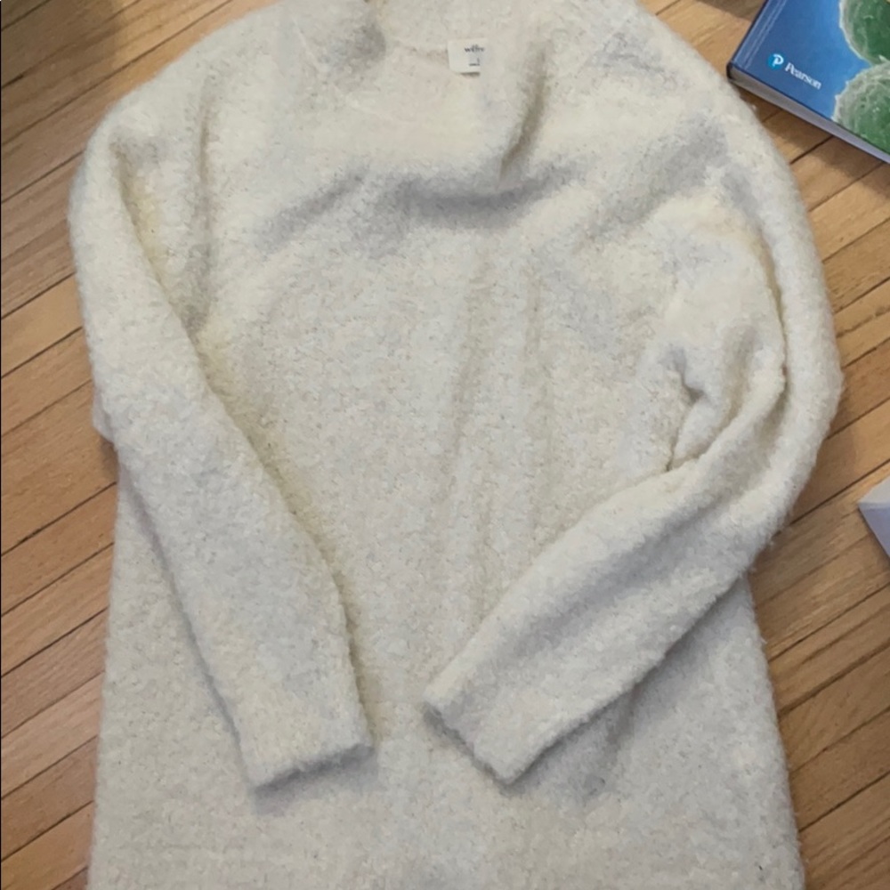 Aritzia Cream Sessian Alpaca Blend Sweater Size 1